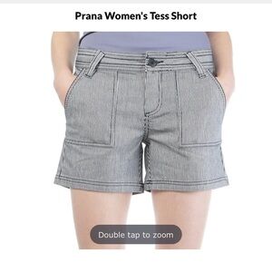 Prana Navy Stripe Tess Shorts
